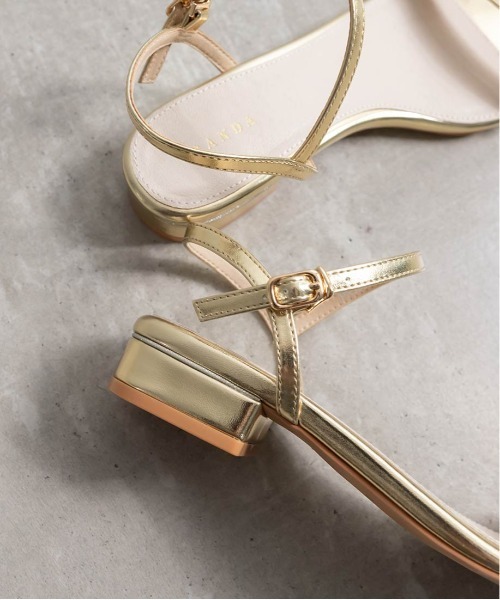 【セール】グリッターピース ナローストラップサンダル(サンダル)|RANDA(ランダ) 【セール】グリッターピース ナローストラップサンダル(サンダル)|RANDA(ランダ)