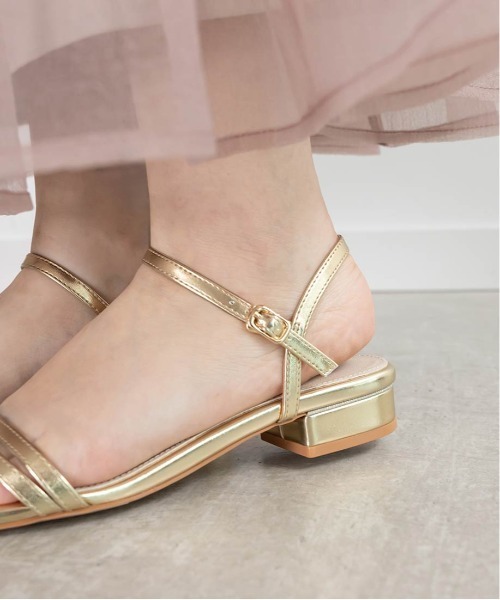 【セール】グリッターピース ナローストラップサンダル(サンダル)|RANDA(ランダ) 【セール】グリッターピース ナローストラップサンダル(サンダル)|RANDA(ランダ)