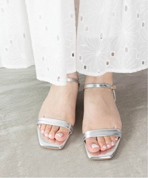 【セール】グリッターピース ナローストラップサンダル(サンダル)|RANDA(ランダ) 【セール】グリッターピース ナローストラップサンダル(サンダル)|RANDA(ランダ)