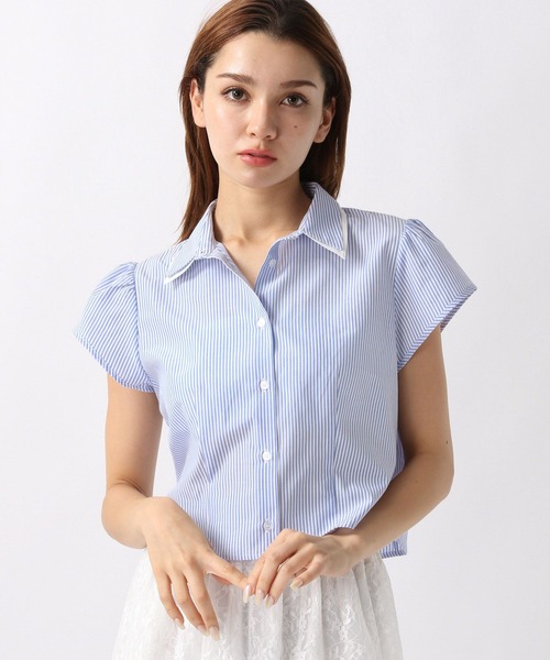 ストライプクロップドシャツ FOREVER 21（フォーエバー トゥエンティーワン）の「【2024SS