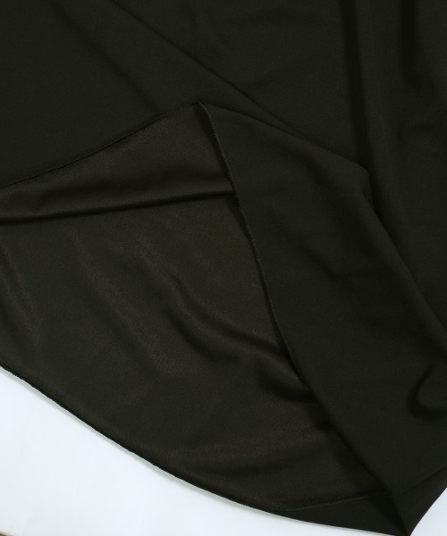 shopnikoniko（ショップニコニコ）の「キャミワンピース ロング フレア フリル シャーリング（ワンピース・レディース・ブラック・フリー）」の14枚目の写真