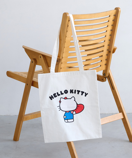 sanrio(サンリオ)の「Hello Kitty/ハローキティ 別注 トートバッグ1(トートバッグ・レディース・ブルー系その他/レッド/ホワイト・FREE)」の1枚目の写真