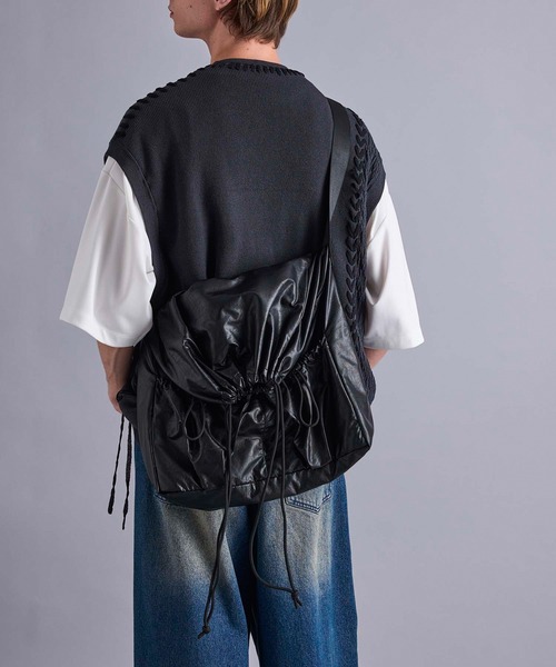 JUNRED(ジュンレッド)の「ドローコードショルダーバック(ショルダーバッグ・メンズ・ブラック・FREE)」の15枚目の写真