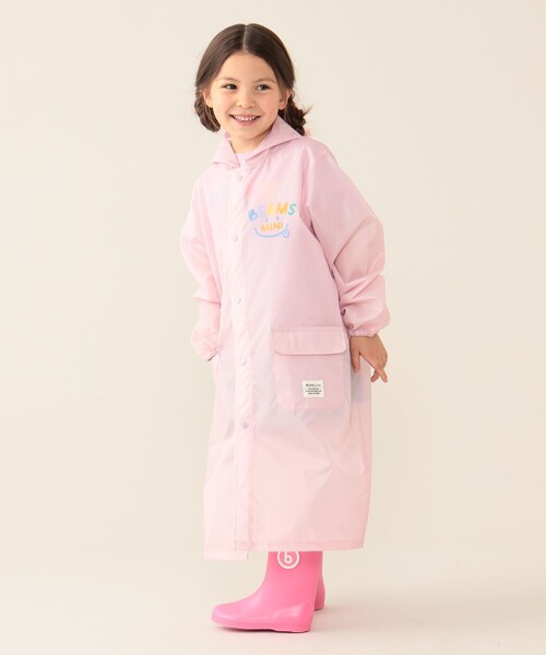 BEAMS mini(ビームスミニ)の「スマイル レインコート 2024FW(95~130cm)(その他アウター・キッズ・サックスブルー/ピンク・M(115-130)/S(95-110))」の4枚目の写真