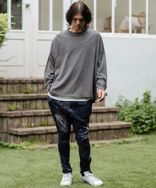 CAMBIO(カンビオ)の「mlt4802-9oz Cotton Pigment Long Sleeve Cut sew ロングスリーブTシャツ(Tシャツ/カットソー・メンズ・ブラック/スモークピンク/ホワイト・S/M/L)」の17枚目の写真