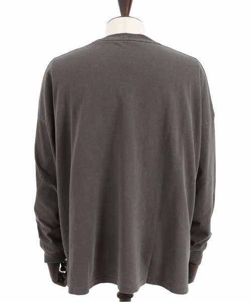 CAMBIO(カンビオ)の「mlt4802-9oz Cotton Pigment Long Sleeve Cut sew ロングスリーブTシャツ(Tシャツ/カットソー・メンズ・ブラック/スモークピンク/ホワイト・S/M/L)」の8枚目の写真