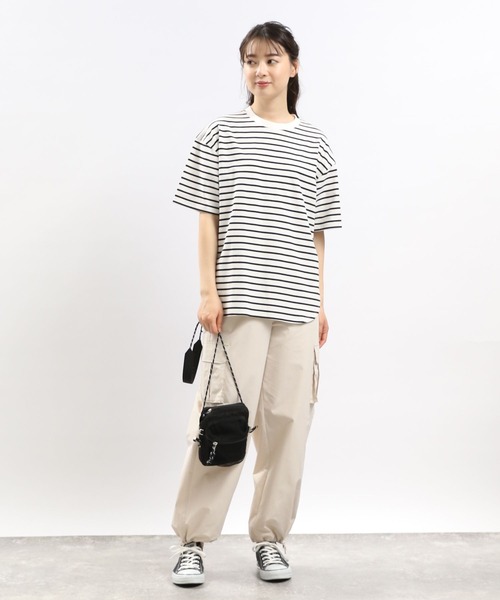 GLOBAL WORK Smile Seed Store(グローバルワーク スマイルシードストア)の「冷感裾ラウンドTシャツ/122032(Tシャツ/カットソー・レディース・グレー系その他/ブラック/ホワイト×ブラック/オフホワイト・X-LARGE/LARGE/MEDIUM/SMALL)」の16枚目の写真