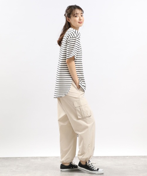GLOBAL WORK Smile Seed Store(グローバルワーク スマイルシードストア)の「冷感裾ラウンドTシャツ/122032(Tシャツ/カットソー・レディース・グレー系その他/ブラック/ホワイト×ブラック/オフホワイト・X-LARGE/LARGE/MEDIUM/SMALL)」の17枚目の写真