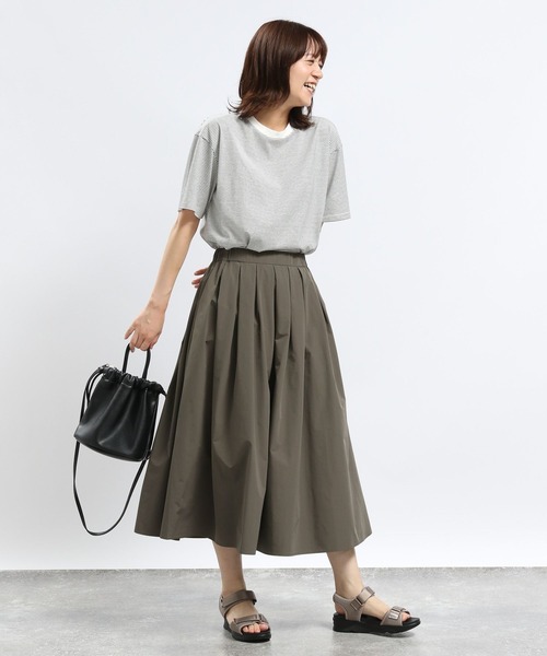 GLOBAL WORK Smile Seed Store(グローバルワーク スマイルシードストア)の「冷感裾ラウンドTシャツ/122032(Tシャツ/カットソー・レディース・グレー系その他/ブラック/ホワイト×ブラック/オフホワイト・X-LARGE/LARGE/MEDIUM/SMALL)」の22枚目の写真