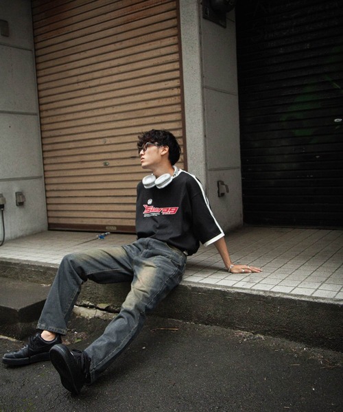 ZIP FIVE(ジップファイブ)の「【ZIP FIVE】ケミカル ヴィンテージ ワイド ルーズ ハイウエスト デニム パンツ / ダメージ加工(デニムパンツ・メンズ・ネイビー・MEDIUM/SMALL/X-LARGE/LARGE)」の22枚目の写真