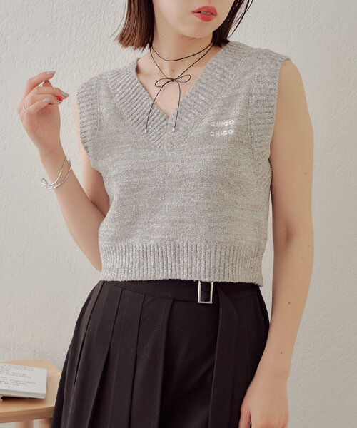 PICONE CLUB エッフェル塔刺繍 ベスト サイズM レース刺繍ベスト（ベスト）｜Diagram（ダイアグラム）の