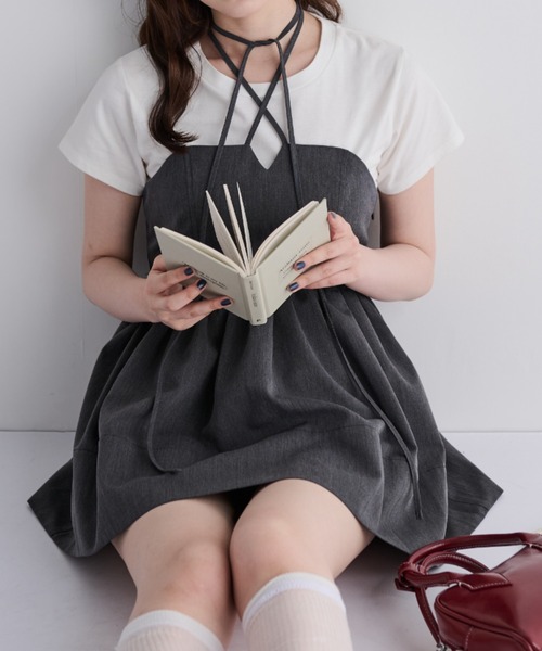 MERLOT(メルロー)の「マルチwayリボンチュニック(チュニック・レディース・グレー/アイボリー・FREE)」の19枚目の写真