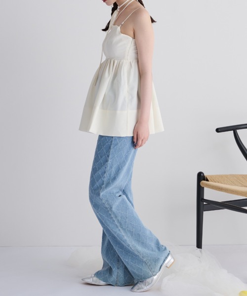 MERLOT(メルロー)の「マルチwayリボンチュニック(チュニック・レディース・グレー/アイボリー・FREE)」の11枚目の写真