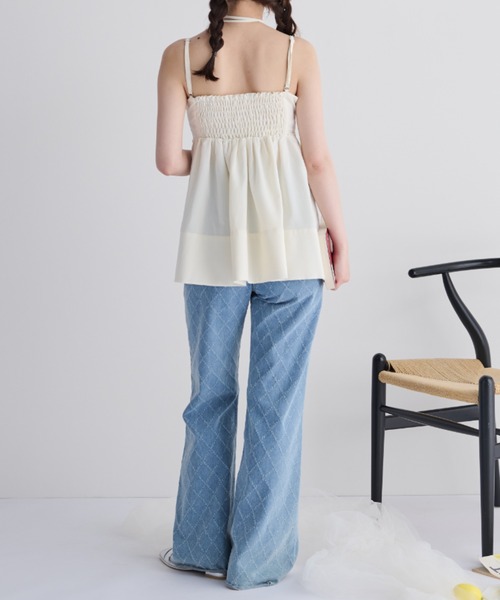 MERLOT(メルロー)の「マルチwayリボンチュニック(チュニック・レディース・グレー/アイボリー・FREE)」の12枚目の写真