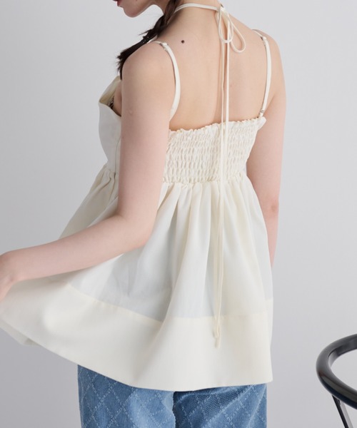 MERLOT(メルロー)の「マルチwayリボンチュニック(チュニック・レディース・グレー/アイボリー・FREE)」の5枚目の写真