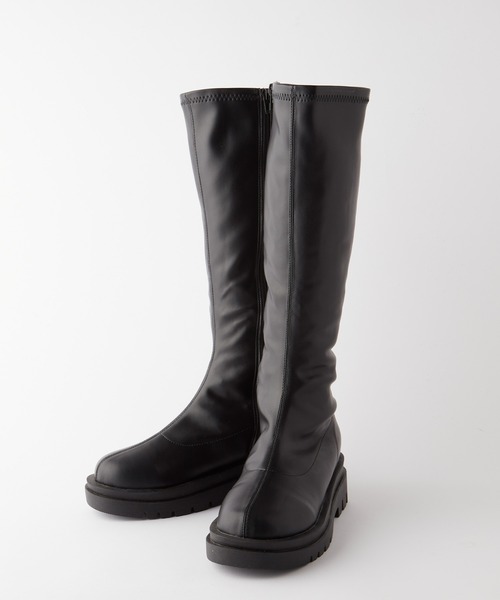 BONLECILL（ボンルシール）の「インヒールストレッチロングブーツ（ブーツ・レディース・ブラウン/ブラック・XL/L/M/S）」の16枚目の写真