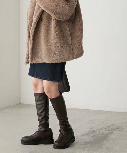 BONLECILL（ボンルシール）の「インヒールストレッチロングブーツ（ブーツ・レディース・ブラウン/ブラック・XL/L/M/S）」の12枚目の写真