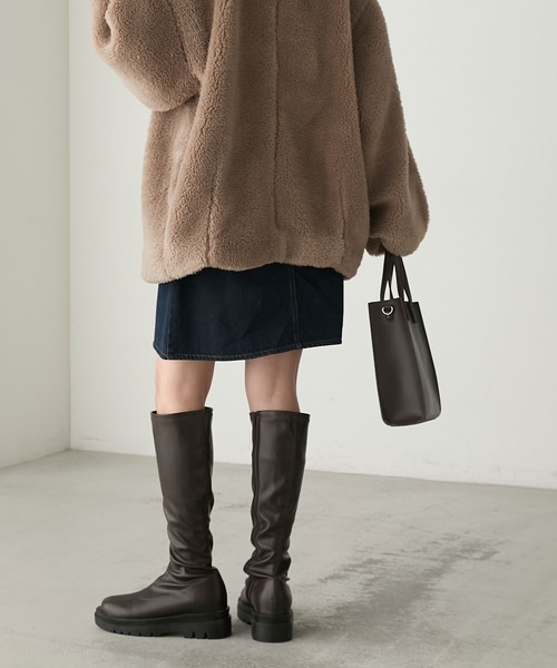 BONLECILL（ボンルシール）の「インヒールストレッチロングブーツ（ブーツ・レディース・ブラウン/ブラック・XL/L/M/S）」の14枚目の写真