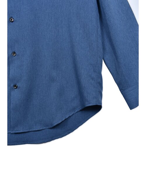 CUSTOM CULTURE（カスタムカルチャー）の「【Custom Culture】COOL FIBER ツイル レギュラーカラー ロングスリーブシャツ（シャツ/ブラウス・メンズ・ブラック/ブルー・2/3/4）」の6枚目の写真
