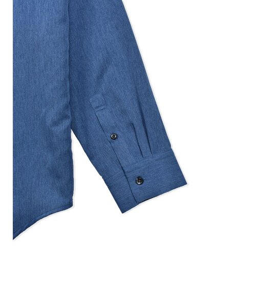 CUSTOM CULTURE（カスタムカルチャー）の「【Custom Culture】COOL FIBER ツイル レギュラーカラー ロングスリーブシャツ（シャツ/ブラウス・メンズ・ブラック/ブルー・2/3/4）」の7枚目の写真