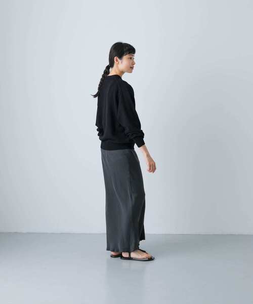 かぐれ　ドライコットンVネックカーディガン　　ライトグレー かぐれ（カグレ）の「ドライコットンVネックカーディガン