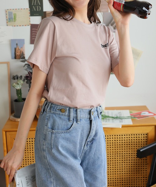 Girly Doll(ガーリードール)の「オリジナルデザインプリントTシャツ(Tシャツ/カットソー・レディース・ピンク/ベージュ/ダークグレー・F)」の13枚目の写真