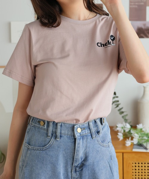 Girly Doll(ガーリードール)の「オリジナルデザインプリントTシャツ(Tシャツ/カットソー・レディース・ピンク/ベージュ/ダークグレー・F)」の14枚目の写真