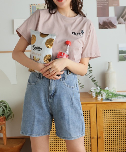 Girly Doll(ガーリードール)の「オリジナルデザインプリントTシャツ(Tシャツ/カットソー・レディース・ピンク/ベージュ/ダークグレー・F)」の16枚目の写真