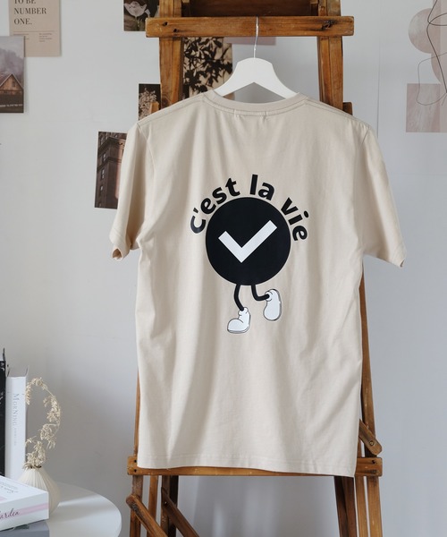 Girly Doll(ガーリードール)の「オリジナルデザインプリントTシャツ(Tシャツ/カットソー・レディース・ピンク/ベージュ/ダークグレー・F)」の22枚目の写真