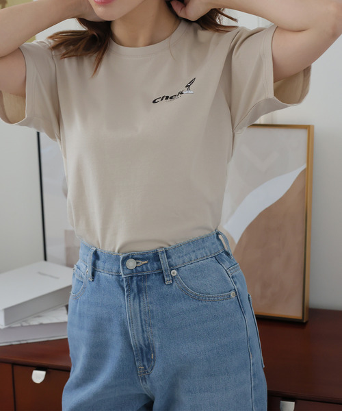Girly Doll(ガーリードール)の「オリジナルデザインプリントTシャツ(Tシャツ/カットソー・レディース・ピンク/ベージュ/ダークグレー・F)」の19枚目の写真