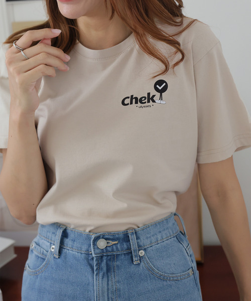 Girly Doll(ガーリードール)の「オリジナルデザインプリントTシャツ(Tシャツ/カットソー・レディース・ピンク/ベージュ/ダークグレー・F)」の21枚目の写真