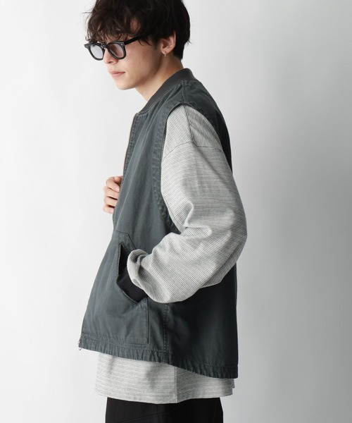 RAGEBLUE（レイジブルー）の「ヴィンテージライク/ワークベスト（ベスト・メンズ・ブラウン/グレー・FREE）」の5枚目の写真