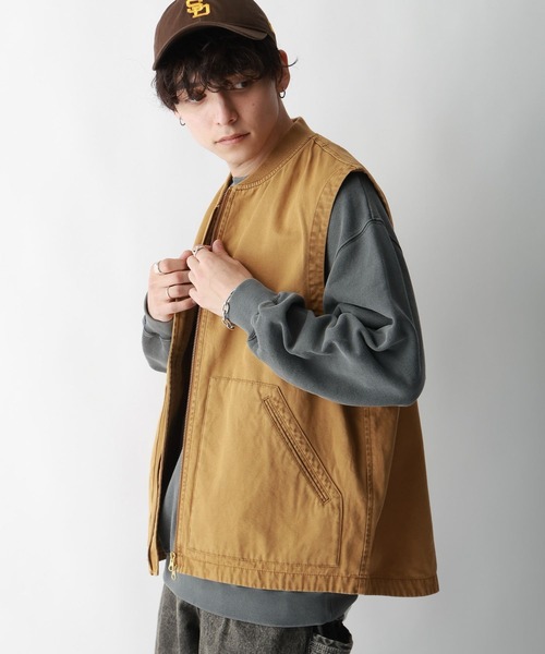 RAGEBLUE（レイジブルー）の「ヴィンテージライク/ワークベスト（ベスト・メンズ・ブラウン/グレー・FREE）」の10枚目の写真