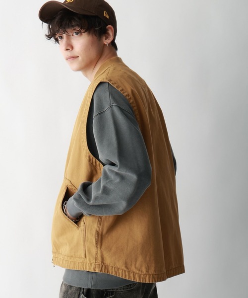 RAGEBLUE（レイジブルー）の「ヴィンテージライク/ワークベスト（ベスト・メンズ・ブラウン/グレー・FREE）」の12枚目の写真