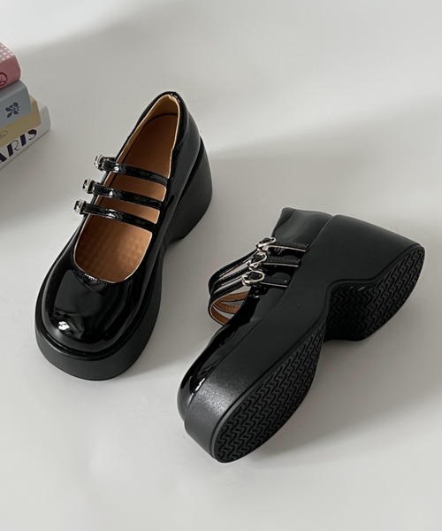 【トリプルストラップで美脚♪】CHANEL パンプス メリージェーン CHARLES & KEITH トリプルストラップ キャップトゥメリー