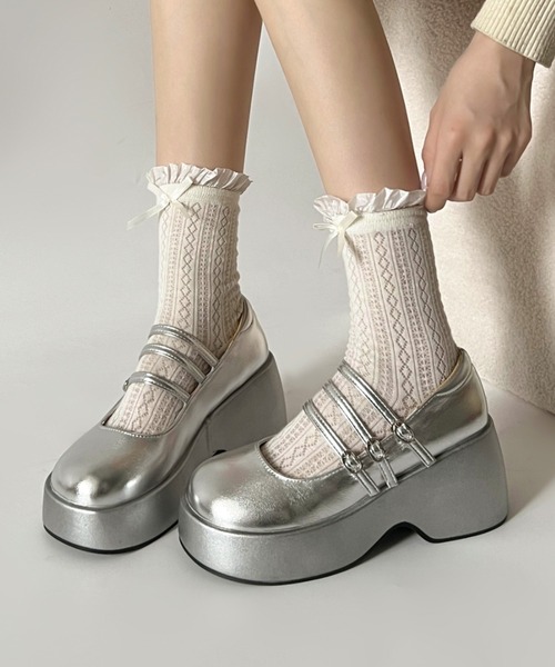 【専用】極美品 ACHILLES SORBO メリージェーン ストラップ 厚底 プラットフォーム トリプル ストラップ キャッチー メリー