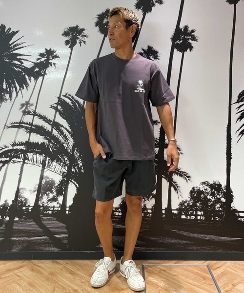ムラサキスポーツ(ムラサキスポーツ)の「SAN LA SAN/サンラサン SLTシャツ【サークルボーダー】 MOSL24SM003(Tシャツ/カットソー・メンズ・グレイッシュブルー/ホワイト/チャコール・L/M)」の13枚目の写真