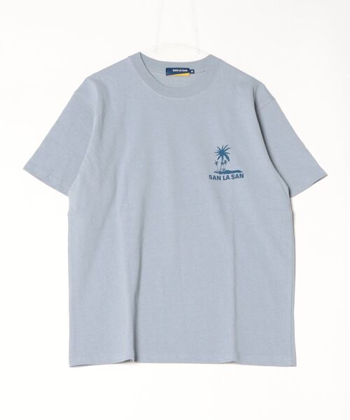 ムラサキスポーツ(ムラサキスポーツ)の「SAN LA SAN/サンラサン SLTシャツ【サークルボーダー】 MOSL24SM003(Tシャツ/カットソー・メンズ・グレイッシュブルー/ホワイト/チャコール・L/M)」の22枚目の写真