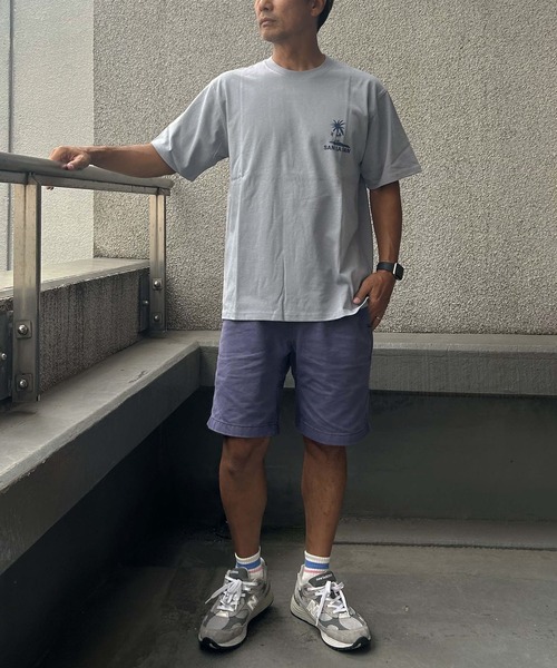 ムラサキスポーツ(ムラサキスポーツ)の「SAN LA SAN/サンラサン SLTシャツ【サークルボーダー】 MOSL24SM003(Tシャツ/カットソー・メンズ・グレイッシュブルー/ホワイト/チャコール・L/M)」の15枚目の写真