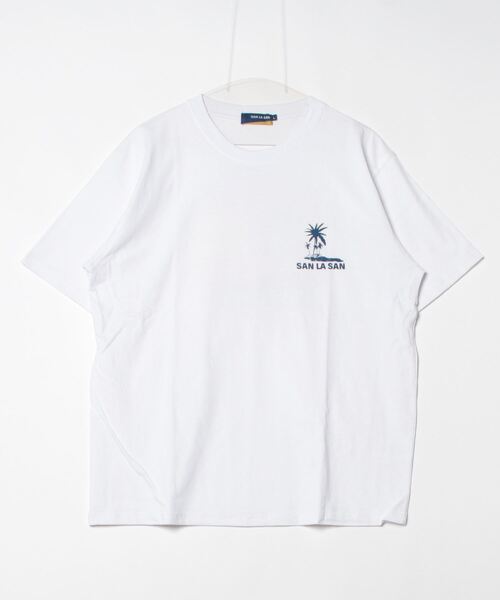 ムラサキスポーツ(ムラサキスポーツ)の「SAN LA SAN/サンラサン SLTシャツ【サークルボーダー】 MOSL24SM003(Tシャツ/カットソー・メンズ・グレイッシュブルー/ホワイト/チャコール・L/M)」の19枚目の写真