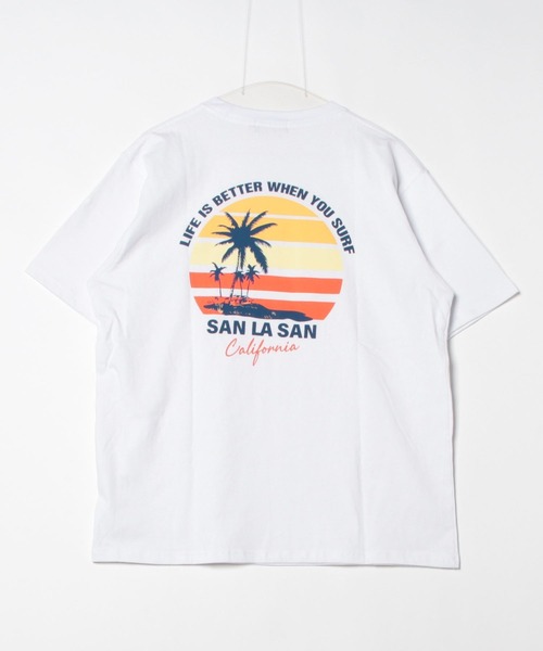 ムラサキスポーツ(ムラサキスポーツ)の「SAN LA SAN/サンラサン SLTシャツ【サークルボーダー】 MOSL24SM003(Tシャツ/カットソー・メンズ・グレイッシュブルー/ホワイト/チャコール・L/M)」の20枚目の写真