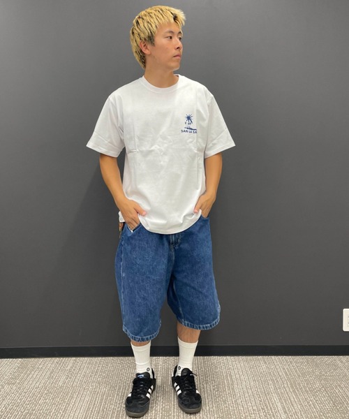 ムラサキスポーツ(ムラサキスポーツ)の「SAN LA SAN/サンラサン SLTシャツ【サークルボーダー】 MOSL24SM003(Tシャツ/カットソー・メンズ・グレイッシュブルー/ホワイト/チャコール・L/M)」の9枚目の写真