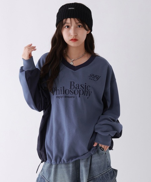 repipi armario(レピピ アルマリオ)の「GAMINGスウェット(スウェット・キッズ・ピンク/アイボリー/ブラック/ブルー・SMALL/MEDIUM/LARGE)」の1枚目の写真