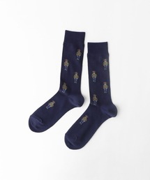 POLO RALPH LAUREN（ポロ ラルフ ローレン）の「POLO RALPH LAUREN メンズ オーガニックコットン混 プレッピーベア総柄 クルーソックス 02012466（ソックス/靴下・メンズ）」