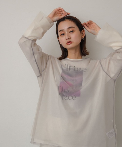 SENSE OF PLACE by URBAN RESEARCH(センスオブプレイスバイアーバンリサーチ)の「グラフィックロングTシャツ(Tシャツ/カットソー・レディース・その他1/その他2/その他3/その他5/その他6/その他4・ONE)」の8枚目の写真