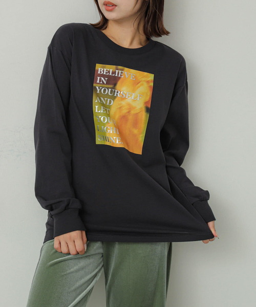 SENSE OF PLACE by URBAN RESEARCH(センスオブプレイスバイアーバンリサーチ)の「グラフィックロングTシャツ(Tシャツ/カットソー・レディース・その他1/その他2/その他3/その他5/その他6/その他4・ONE)」の13枚目の写真