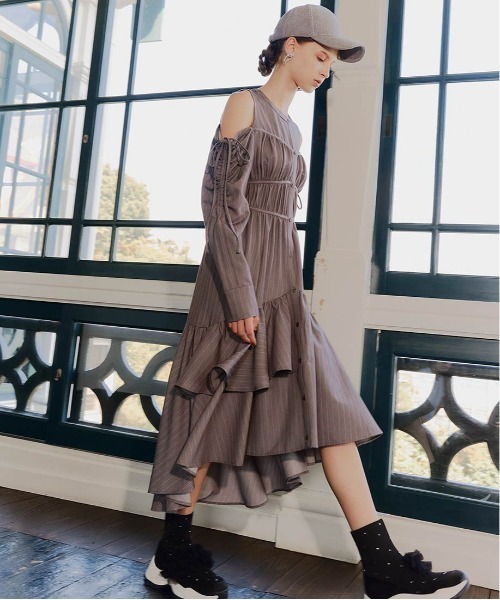 【セール】2WAYショルダーフィッシュテールシャツワンピース(ワンピース)|RANDA(ランダ) 【セール】2WAYショルダーフィッシュテールシャツワンピース(ワンピース)|RANDA(ランダ)