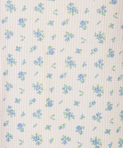 JEMORGAN(ジェーイーモーガン)の「JEMORGAN / ジェーイーモーガン ワッフル花柄 サーマルクレリックロンT(Tシャツ/カットソー・レディース・ストライプ/パープル/ターコイズブルー・FREE)」の8枚目の写真