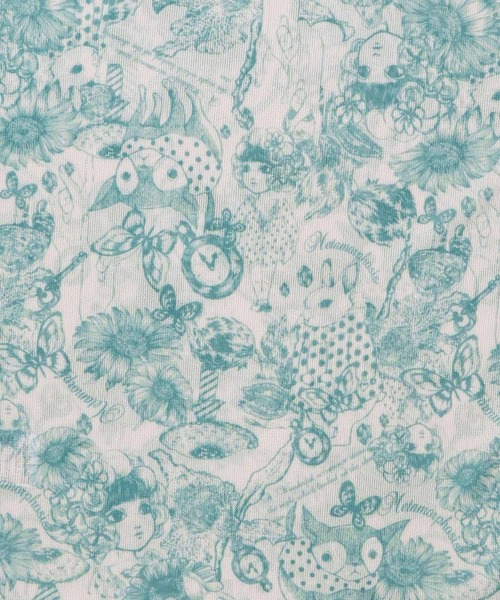 ScoLar（スカラー）の「143625：花・宇宙クラゲ・アニマル 3柄展開 ラメニットソーインナーTシャツ（Tシャツ/カットソー・レディース・グリーン/ブラック/オフホワイト・M）」の21枚目の写真