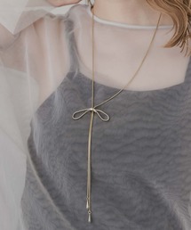 SMELLY | リボンスライドドロップチェーンネックレス(ネックレス)